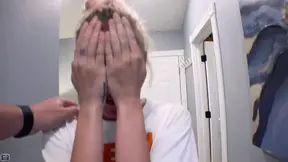 Skinniest sexy lesbian gives birthday surprise pussy eating