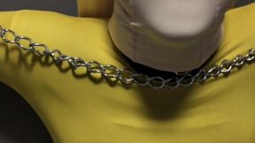 Zentai and pantyhose layering, cage bondage, crop spanking orgasms