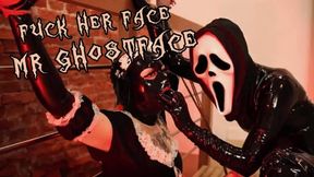 Ghostface face fucks and cums in Rubbermaid