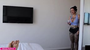 BIG TITS Big Ass Petite Tattooed Hot MILF WIFE Slave Rimming, Sucking Deepthroat Blowjob and Fucked Hard After Serving Her Master - Melody Radford