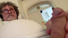 Father stroking his nice cock