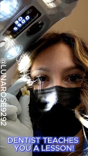 DENTIST TEACHES YOU A LESSON: Dr. Luna catches you being handy with her staff!🧤🦷🍑😈