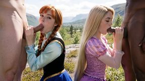 anna and rapunzel’s princesses foursome - double creampie (ai)