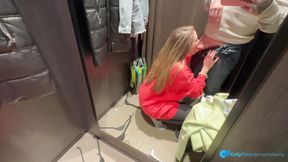 First Time Sucking and in a Fitting Room | Shopping |