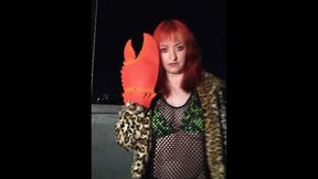 Crazy Crab Girl Takes Pics On The Roof