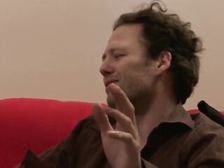 Cuck hubby sits in the corner whilst his hotwife gets drilled by a big schlong