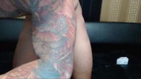 Cum of the day, tasty male jizz, body flexing, feet, and calves show, bubble butt shaking and foreskin play.Hot and huge cum shot all over my hairy body.Covering my face too - Part 3