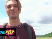 TWINKPOP - Hot Treasure Hunter Pleasantly Gets His Cock Out In The Field