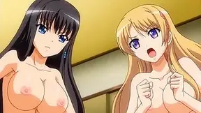 Eroge! Make Sexy Games 4 - Hentai blonde and brunette masturbate to get fucked first