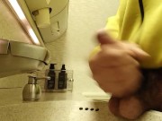 cum in a sink in the airplane