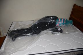 Mar 17 2024 - St VacPacktricks day, VacPackedin my green silky outfit green supersoft lifevest and rubber chestwaders