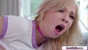 Brunette teen assfucks blonde bff