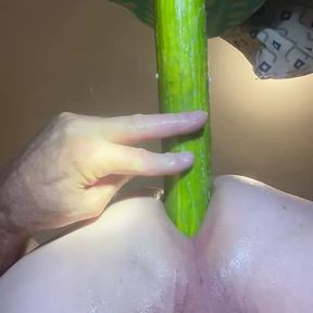 Cucumber morning anal fills so good