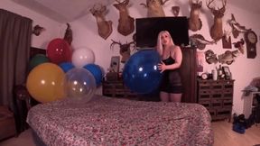 Mean Stepmommy Sit Popping Balloons - HD 1080p mp4