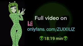 Alien Girl! Babando, esguichando e fodendo muito a minha buceta alien�gena