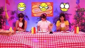 ”Eliza Ibarra, Alexis Tae & Charlotte Sins joining the lesbian sexy dog contest”