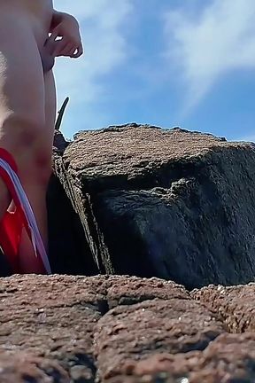 I Showed off on the Rock on the Beach and the Fisherman Almost Caught Me.