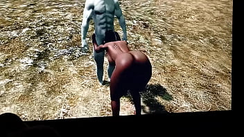 Skyrim: perra va a las afueras de la ciudad para follar