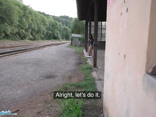 Public Agent Mia Trejsi screws Her Twat With a Vibrator