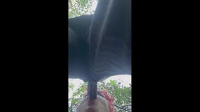 Red Head Queen of Spades Sucking 11 Inch Black Pipe