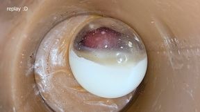 Cum Inside Me Over and Over! Camera inside Vagina Creampie Condom POV