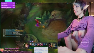 Tricky Nymph Dominates their League of Legends Game LIVE on Chaturbate!