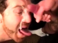 Twink's Facial Fun with Big-Cock Buddies