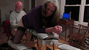Breaking the bench with dildo and cock