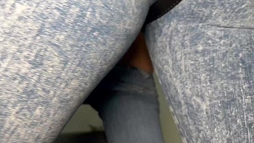 Jada fucked in the ass in tight jeans with a strap-on