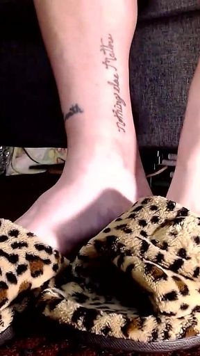 Toe Wiggling in Fuzzy Slippers