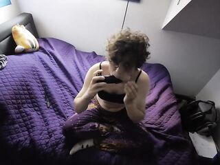 Trans Angel Plays With Herself