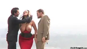 Sultry Cougar With Perky Fakes Takes Hot Anal Blast & facial cumshot