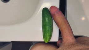 My thick cock vs cucumber - longer and thicker