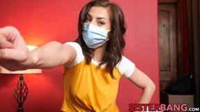 Masked Vixen Licks Stepbrother's Hard Rod