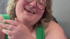BBW Femdom Teases While Smoking