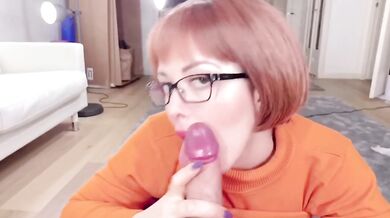 Cum On My Glasses Velma Facial Blowjob Larkin Love