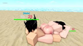 Amateur Roblox Playdate Turned Hot Beach Threesome
