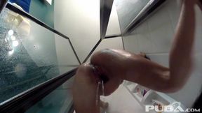 MILF Kirsten Price showers with an underwater camera