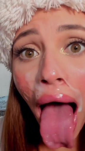Compilation of great cumshots on face and mouth   Clip 1