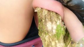 Hard Self Ballbusting with Shoes on the Farm - Lots of Moaning and Big Cumshot