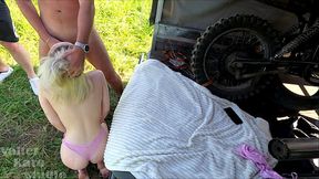 Blonde Eva Barbie Tries Hard Assfucked Monster Cock by italian Biker Leo Casanova