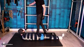 Bound and Struggling in Tape Bondage (4k)