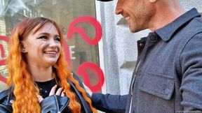 Redhead gets banged raw by Johnny Sins on European streets