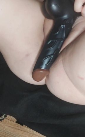 Fucking and sucking on my toy .Trying out my new fuck machine!