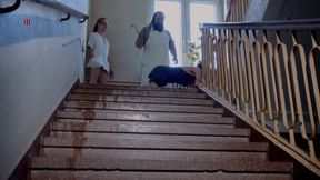 Lazy Cleaning Girl Andrea Has to Absolve a Rough Work Training