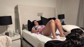 New video of me getting caught playing with my pussy, so he gave me his dick 🥵