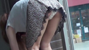 Japanese sexy girl panties filmed flashing on