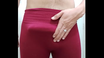 Solo erection big dick leggins