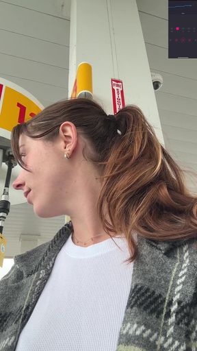 Trying Not to Cum Too Loud While I Pump My Gas