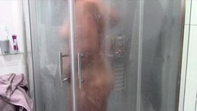Jennifer Vandetta in her shower.